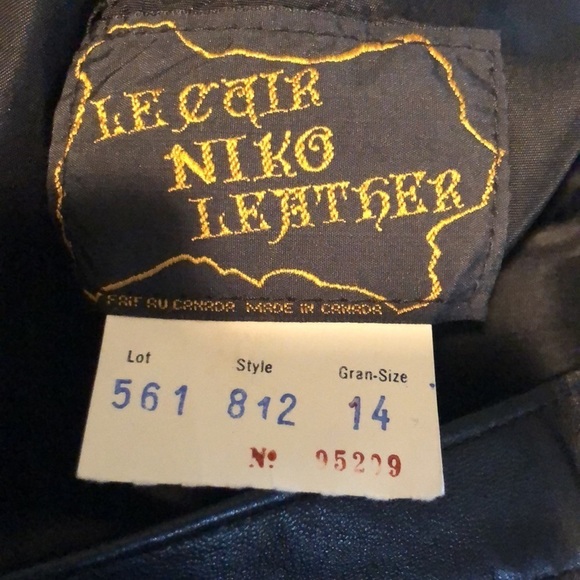 VTG Le Cuir Niko Leather Butter Soft High Waisted Trouser Pant Sz. 14 Black - Picture 9 of 10